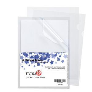 50 CARTELLINE A L 22X30CM LISCIO TOP STARLINE COD. 662319STL