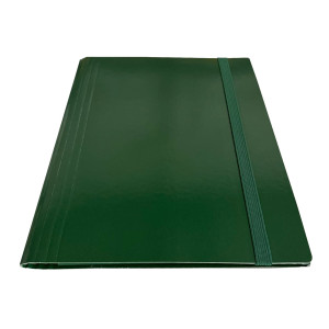 CARTELLA C/ELASTICO PIATTO VERDE DORSO VARIABILE STARLINE COD. CP7VE-STL5402 CONFEZIONE DA 5