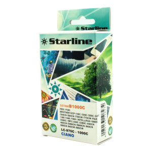 CARTUCCIA INK CIANO PER PRINT C/BROTHER LC1000C LC970C COD. JNBR1000C