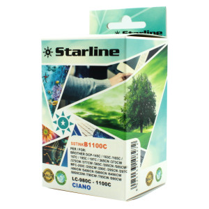 CARTUCCIA INK CIANO PER PRINT C/BROTHER LC980C LC1100C COD. JNBR980C