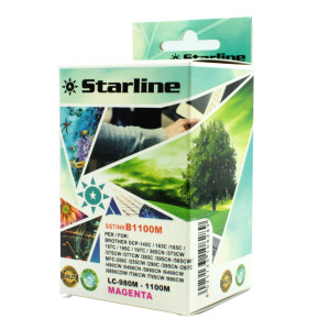 CARTUCCIA INK MAGENTA PER PRINT C/BROTHER LC980C LC1100C COD. JNBR980M