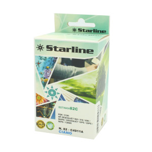 STARLINE CARTUCCIA INK PER HP N.82 CIANO 69ML COD. JRHP82C