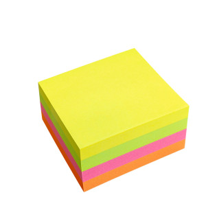 CUBO BIGLIETTI ADESIVI ASSORT.NEON 75X75MM 320FG 70GR STARLINE COD. Q900056