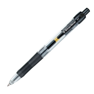 PENNA SFERA SCATTO INK GEL NERO 0.7MM FINE STARLINE COD. STL1208. CONFEZIONE DA 12