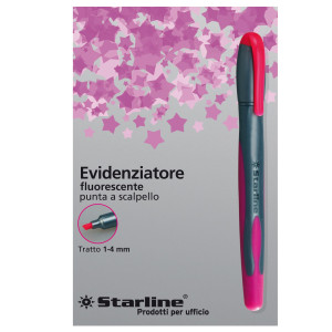 EVIDENZIATORE STARLINE FUCSIA P.SCALPELLO 1-4MM COD. STL1640. CONFEZIONE DA 12