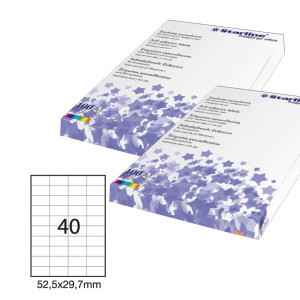 ETICHETTA ADESIVA BIANCA 100FG A4 52,5X29,7MM (40ET/FG STARLINE COD. X210ODC559