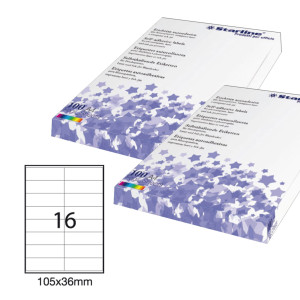 ETICHETTA ADESIVA BIANCA 100FG A4 105X36MM (16ET/FG STARLINE COD. X210ODC501