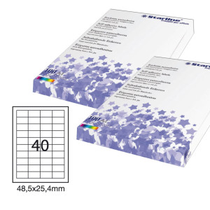 ETICHETTA ADESIVA BIANCA 100FG A4 48,5X25,4MM (40ET/FG STARLINE COD. X210ODC553