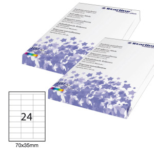 ETICHETTA ADESIVA BIANCA 100FG A4 70X35MM (24ET/FG STARLINE COD. X210ODC549
