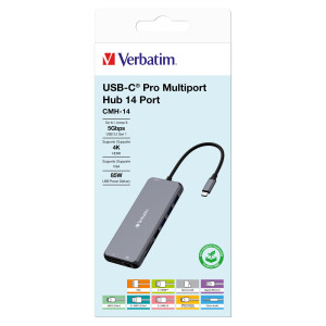 VERBATIM USB-C PRO MULTIPORT HUB 14 PORT CMH-14 COD. 32154