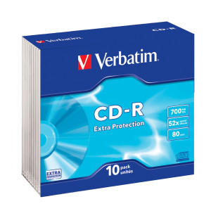 SCATOLA 10 CD-R DATALIFE SLIM CASE 52X 700MB EXTRA PROTECTION COD. 43415