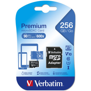MICRO SDXC 256GB C10/U1 CON ADATTATORE ALLE MICRO SD COD. 44087