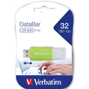 VERBATIM V DATABAR USB 2.0 DRIVE VERDE 32GB COD. 49454