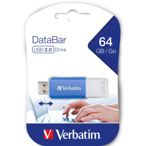 VERBATIM V DATABAR USB 2.0 DRIVE BLU 64GB COD. 49455