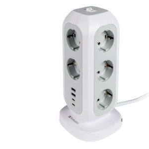 ADATTATORE VIAGGIO EUPT-01 CON 2 X USB-C / 2 X USB-A VERBATIM COD. 49547
