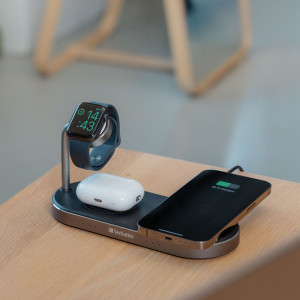 VERBATIM SUPPORTO DI RICARICA WIRELESS 3-IN-1 WCS-03 COD. 49557