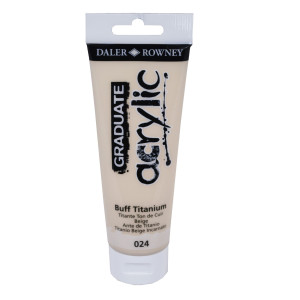 COLORE ACRILICO FINE GRADUATE TUBO 120 ML TITANIUM BUFF DALER ROWNEY COD. D123120024