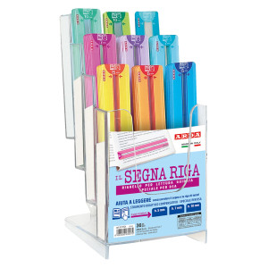 DISPLAY 36 RIGHELLI SEGNARIGA LETTURA FACILITATA ALTEZZE E COLORI ASS. ARDA COD. R17DI