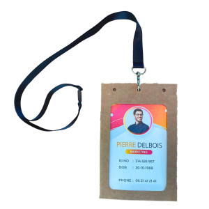CONF. 50 PORTA BADGE A6 IN CARTONCINO PLASTIFICATO,105X148MM, LASER/INKJET AVERY COD. 4839XL