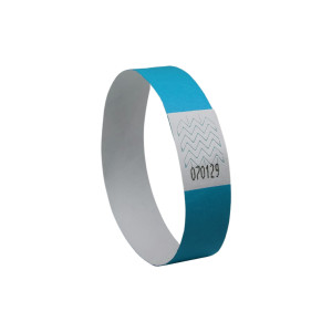 CONF. 500 BRACCIALETTI IDENTIFICATIVI IN TYVEKÂ® BLU FLUO 256X19MM (10ET/FG 50FG COD. TYVBL-50