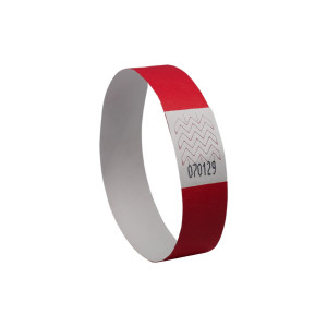 CONF. 500 BRACCIALETTI IDENTIFICATIVI IN TYVEKÂ® ROSSO FLUO 256X19MM (10ET/FG 50F COD. TYVRD-50