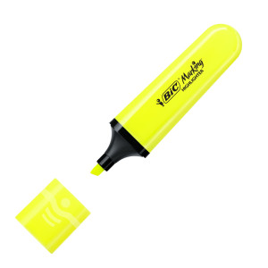 ASTUCCIO 12 EVIDENZIATORI FLAT GIALLO BICÂ® COD. 517962