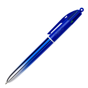 SCATOLA 12 PENNA SFERA A SCATTO 4 COLORI SMOOTH FUSTO BLU 1.0MM BICÂ® COD. 524091