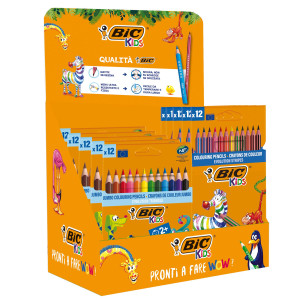 ESPOSITORE 24 ASTUCCI KIDS STRIPES + 25 ASTUCCI KIDS TRIANGLE BIC COD. 300048
