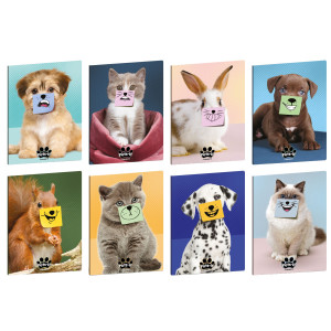 MAXIQUADERNO A4 20FG+1 80GR 4MM C/MARGINE PETS-IT BLASETTI COD. 8927 CONFEZIONE DA 10