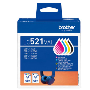 BROTHER CARTUCCIA BK/C/M/Y  LC521VAL - 500 PAG CAD COD. LC521VAL