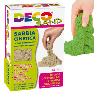 SABBIA CINETICA DECO SAND 1 KG VERDE DECO COD. 10849/2