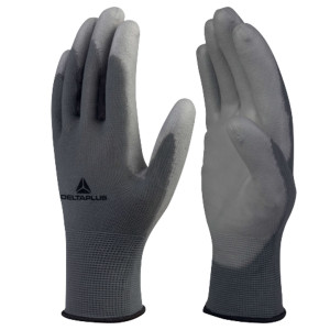 GUANTO VE702GR TG 10 RIVESTITO PU GRIGIO DELTAPLUS COD. VE702GR10
