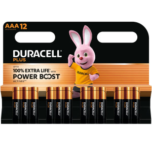 BLISTER 12 PILE DURACELL PLUS POWERBOOST - AAA MINISTILO COD. DU0223