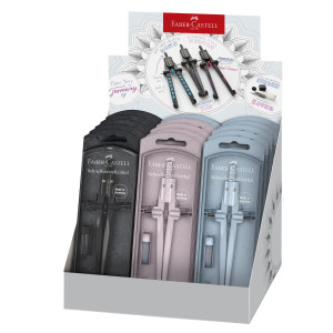 EXPO 15 COMPASSI QUICK STREAM 2024 COLORI ASSORTITI FABER CASTELL COD. 174575