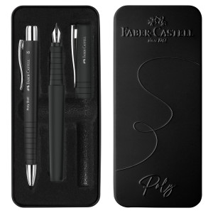 SET STILO B POLY PEN + SFERA 0,7MM POLY BALL FUSTO NERO FABER CASTELL COD. 241050