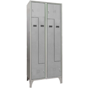 ARMADIO SPOGLIATOIO IN METALLO SALVASPAZIO A 4 ANTE A L 80X50XH195CM GRIGIO 717/ COD. 717/2P/L/S