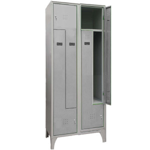 ARMADIO SPOGLIATOIO IN METALLO SALVASPAZIO A 4 ANTE A L 80X50XH195CM GRIGIO 717/ COD. 717/2P/L/S