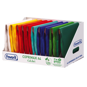 EXPO 300PZ COPRIMAXI LACCATI COPRENTI F.TO A4 180MY COLORI ASSORTITI FAVORIT COD. 400175759