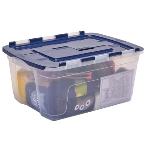 CONTENITORE MULTIUSO CON COPERCHIO A CERNIERA 43X59XH28CM 45L BANKERS BOX COD. 100135774