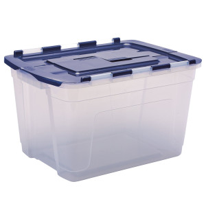 CONTENITORE MULTIUSO CON COPERCHIO A CERNIERA 43X59XH35CM 55L BANKERS BOX COD. 100135775