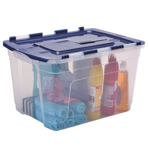 CONTENITORE MULTIUSO CON COPERCHIO A CERNIERA 43X59XH35CM 55L BANKERS BOX COD. 100135775