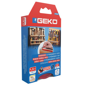 NASTRO BIADESIVO EXTREME MISTER ATTACH 19MMX1,5M GRIGIO/ROSSO GEKO COD. 8200500001