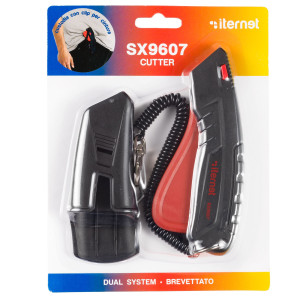 CUTTER DI SICUREZZA PROFESSIONALE SX-9607 CON CUSTODIA ITERNET COD. 4337C