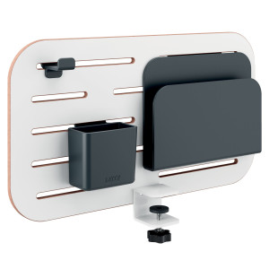 PANNELLO FORATO PICCOLO PER SCRIVANIE COMPATTE SIT-STAND 42X25X0,8CM C/PORTAPENN COD. 65480000