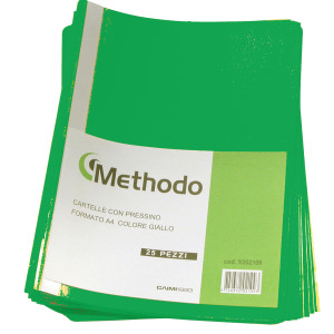 CONF. 25 CARTELLE CON PRESSINO VERDE METHODO COD. X202110