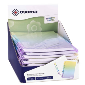 BLOCCO NOTES AD ANELLI A RIGHE B5 80GR 80FG RAINBOW PASTEL OSAMA COD. OW 84045252