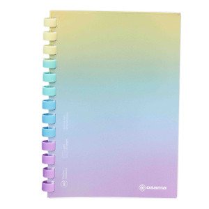 BLOCCO NOTES AD ANELLI A RIGHE B5 80GR 80FG RAINBOW PASTEL OSAMA COD. OW 84045252