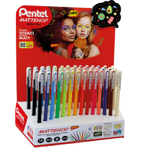 EXPO 42PZ PENNA GEL MATTEHOP PUNTA 1.0MM COLORI ASSORTITI PENTEL COD. 0022442