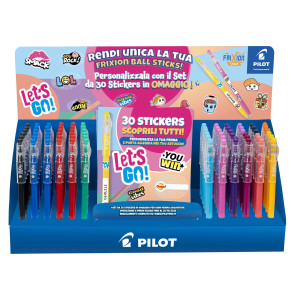 EXPO 96PZ FRIXIONBALL STICKS + STICKERS COLORI ASSORTITI PILOT COD. 010127