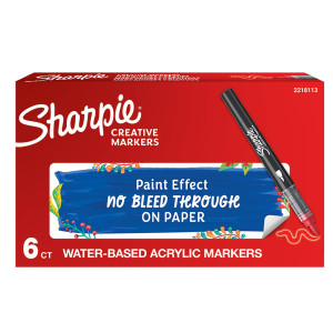 MARCATORE ACRILICO CREATIVE MARKER PUNTA PENNELLO ROSSO SHARPIE COD. 2218113